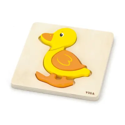Puzzle Relief Canard Bois 4 Pièces Viga Toys 18M+
