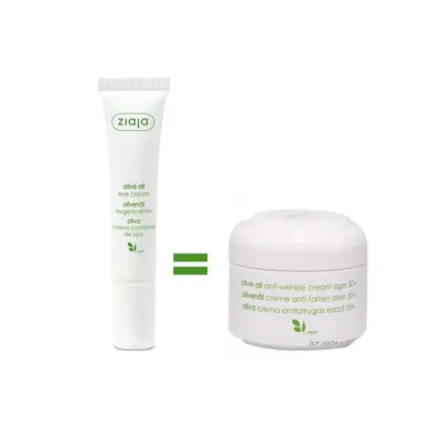 Duo de soins Ziaja à l’huile d’olive : visage 50 ml et yeux 15 ml