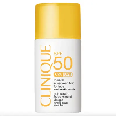 Fluide solaire minéral visage Clinique SPF 50