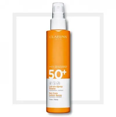 Lait solaire corps en spray UVA/UVB 50+ Clarins