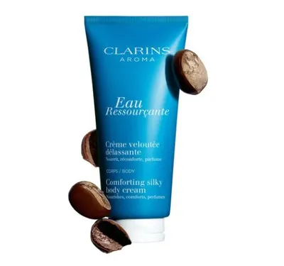 Crème corps parfumée Clarins Eau Ressourçante, texture veloutée
