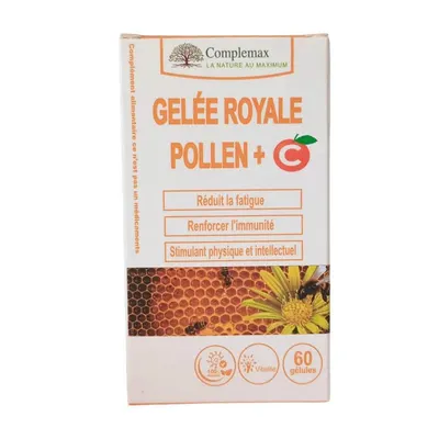 Gelée royale, pollen & vitamine C Complemax, 60 gélules