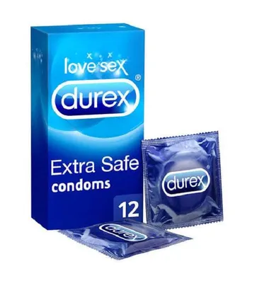 Préservatifs DUREX en latex lubrifié, boîte de 12