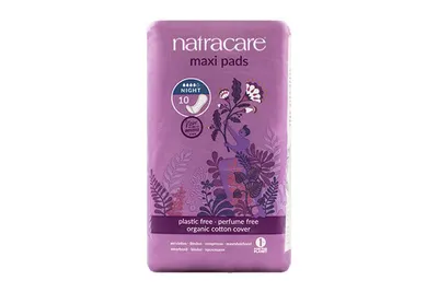 Serviettes Natracare longues à ailettes, paquet de 10