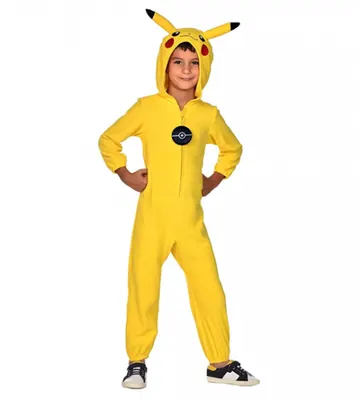 Combinaison Pikachu à capuche, 3-4 ans